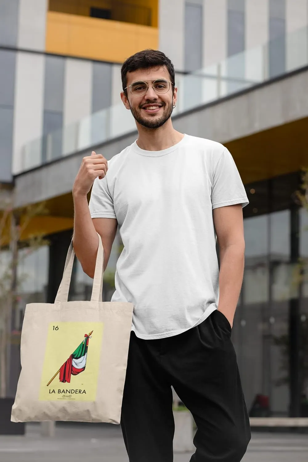 La Bandera Flag Loteria Card Mexican Latina Graphic Tote Bag for Adults