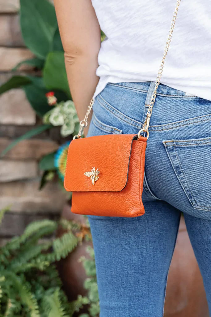 Liza Pebbled Leather Crossbody/Clutch