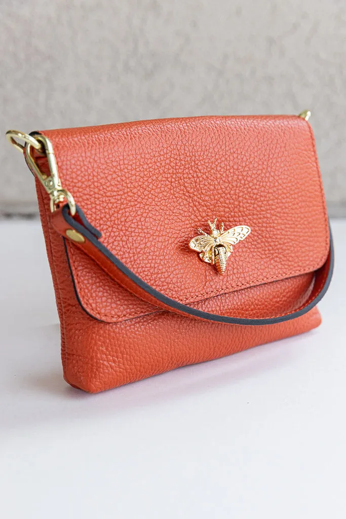 Liza Pebbled Leather Crossbody/Clutch