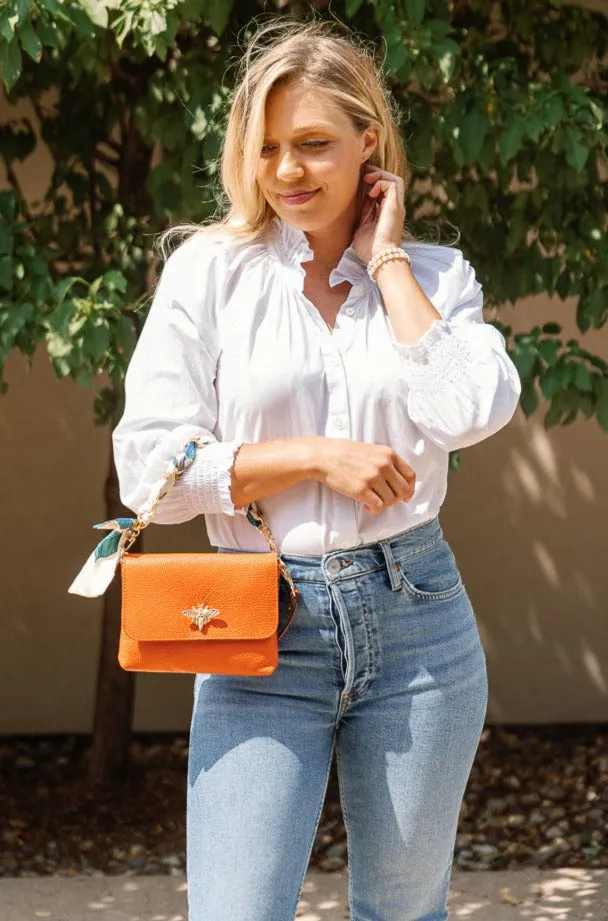 Liza Pebbled Leather Crossbody/Clutch