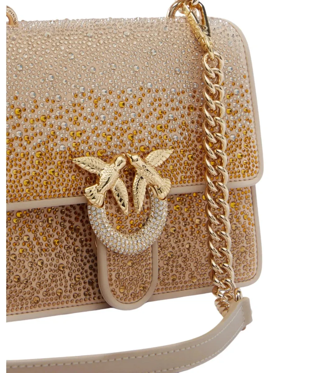 Mini Love Bag a Mano con Strass Sfumati