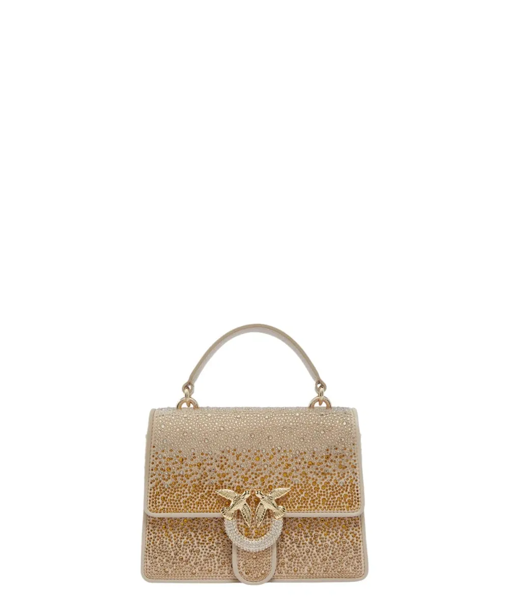 Mini Love Bag a Mano con Strass Sfumati