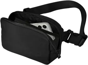 NGIL Mini Belt Bag for Women Crossbody Pack Workout Traveling Running Hiking Waist Bag with Adjustable Strap(Black)