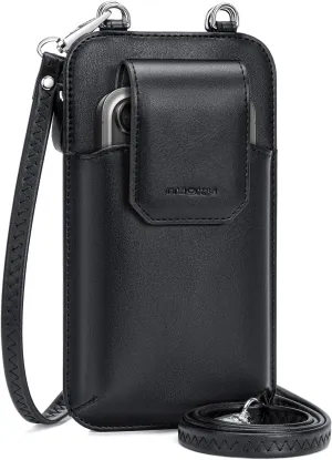 nuoku Small Crossbody Cell Phone Purse Wallet Bag for Women, 2 in-1 Detachable Mini Cellphone Purse with RFID Card Slots