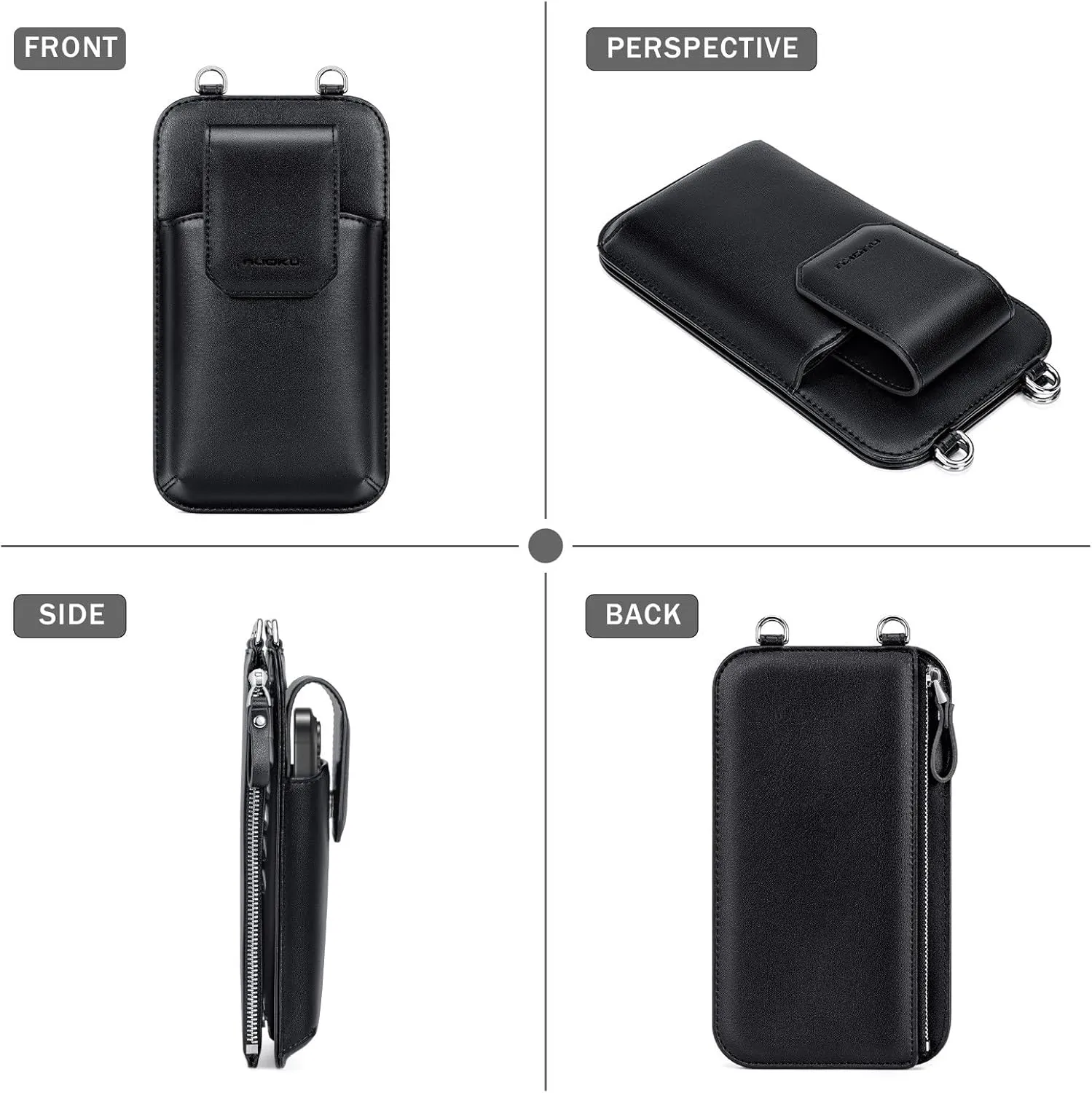 nuoku Small Crossbody Cell Phone Purse Wallet Bag for Women, 2 in-1 Detachable Mini Cellphone Purse with RFID Card Slots