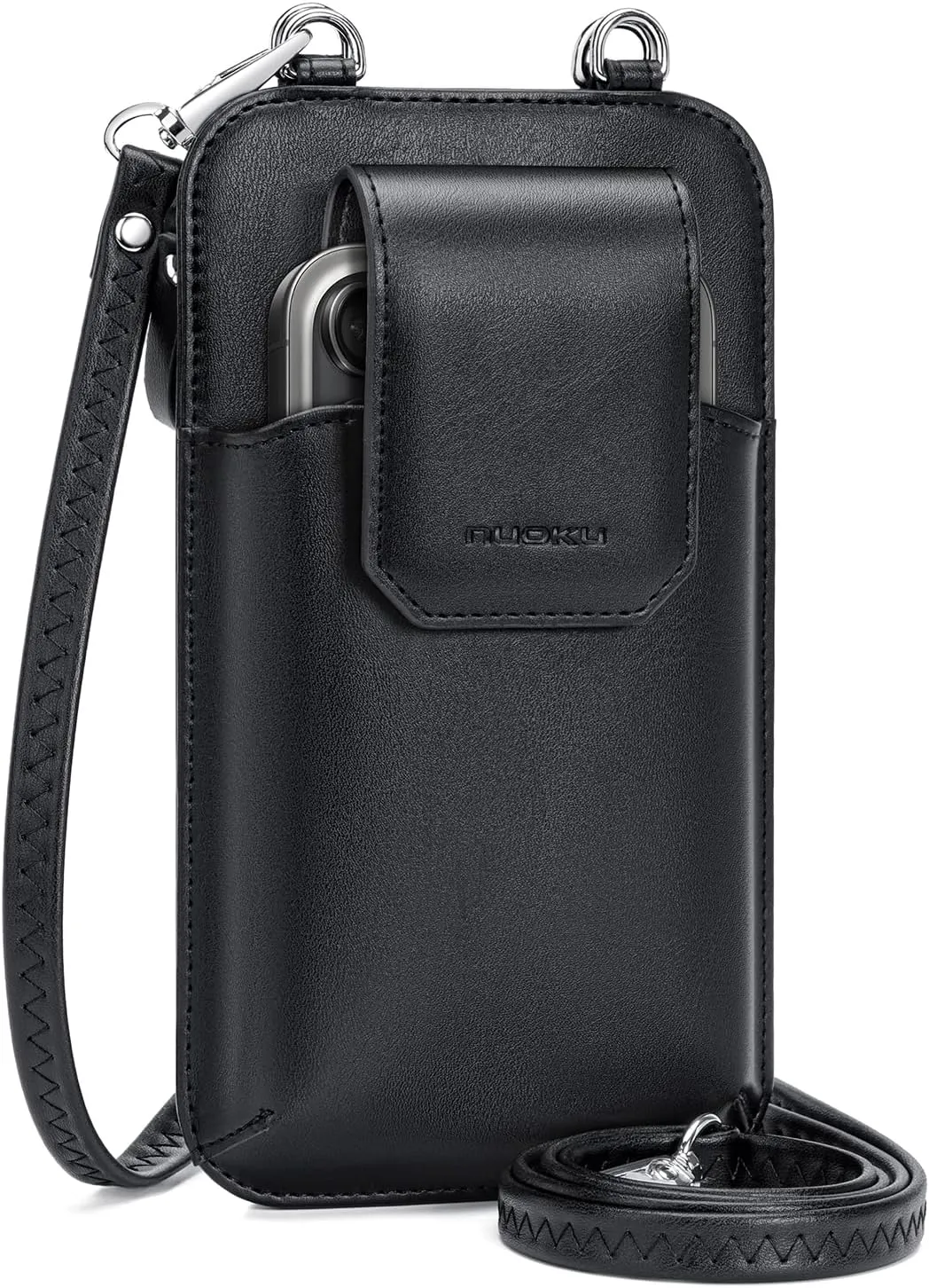 nuoku Small Crossbody Cell Phone Purse Wallet Bag for Women, 2 in-1 Detachable Mini Cellphone Purse with RFID Card Slots