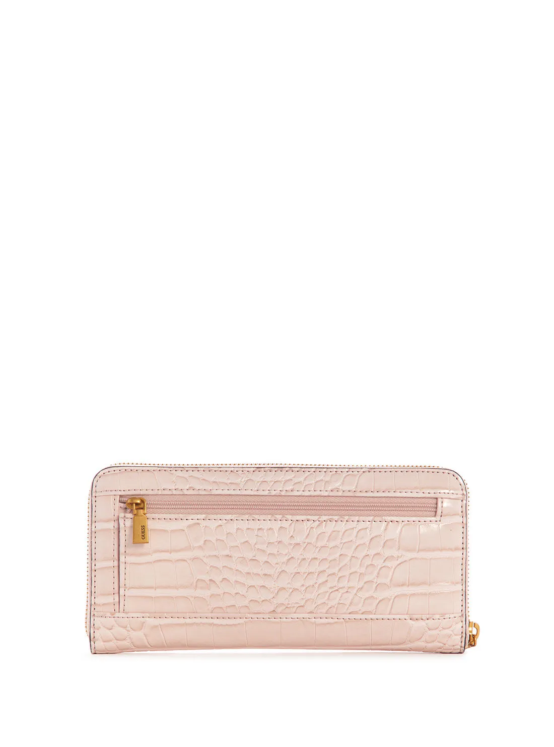 Pale Rose Croco Laurel Large Wallet