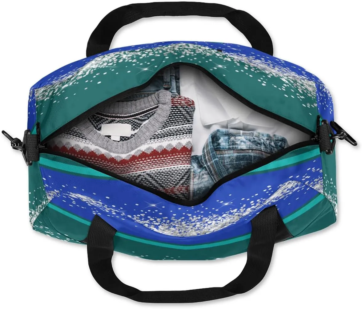 Personalized Cheer Bags for Cheerleaders Custom Cheer Bag for Girls Dark Green Blue Glitter Kids Travel Duffel Sport Gym Bag School Practice Dance Bag
