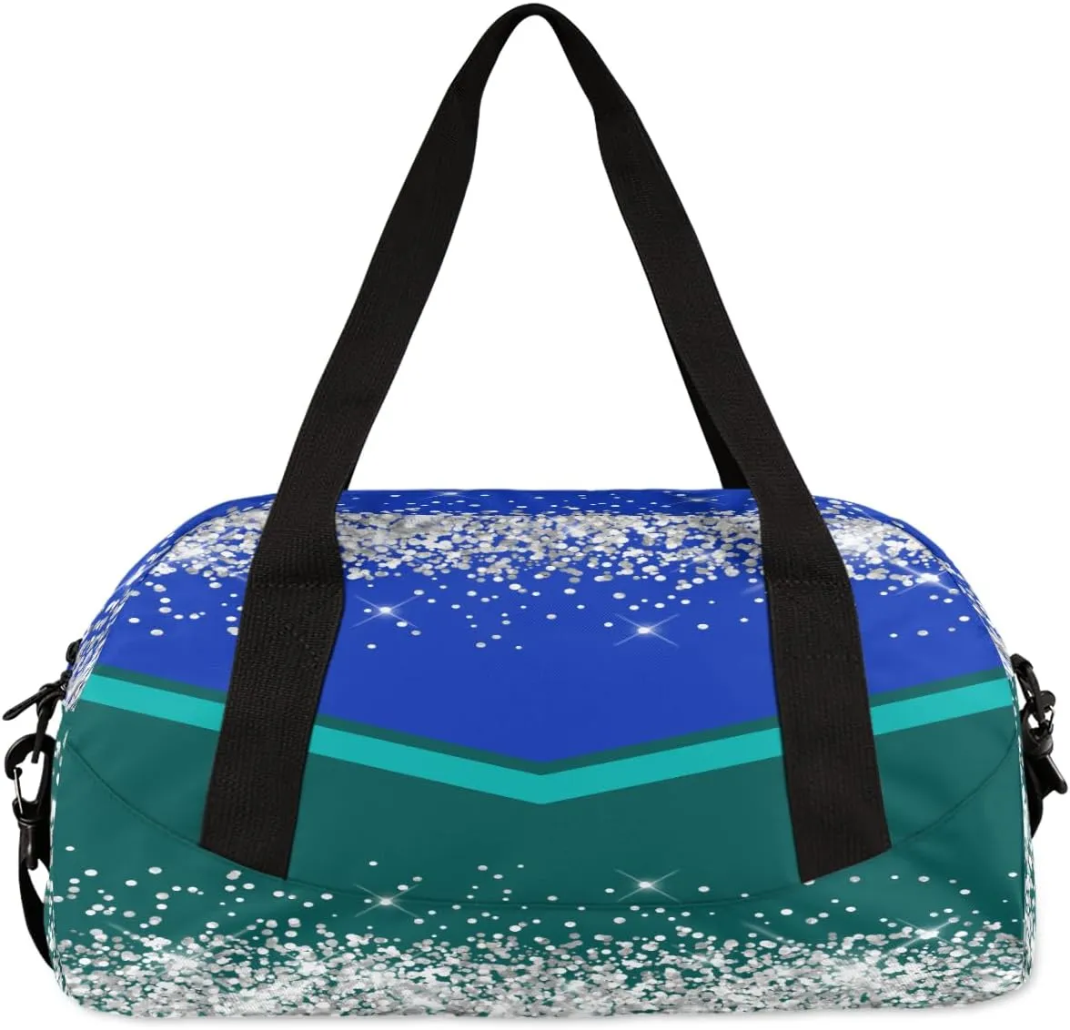 Personalized Cheer Bags for Cheerleaders Custom Cheer Bag for Girls Dark Green Blue Glitter Kids Travel Duffel Sport Gym Bag School Practice Dance Bag