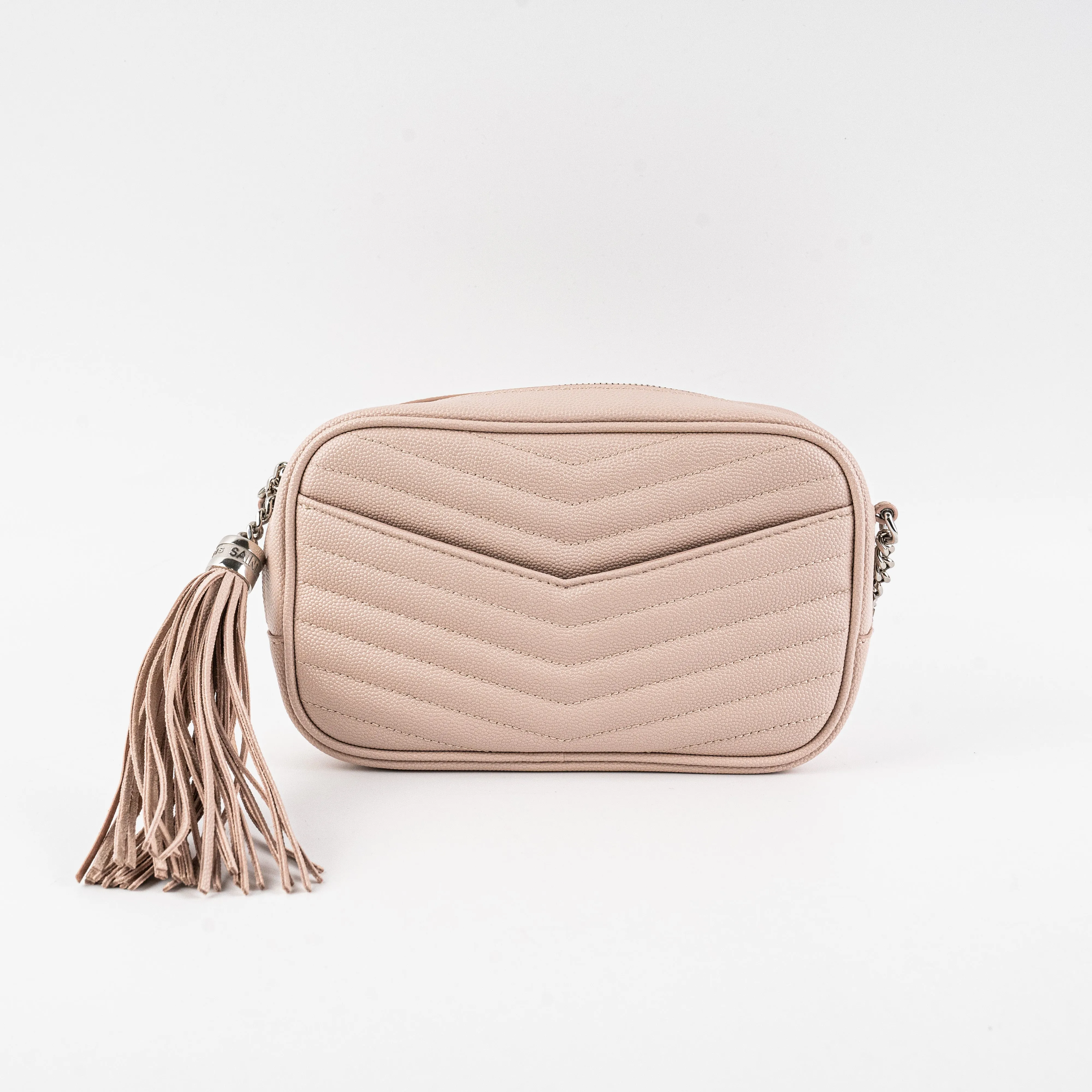 Saint Laurent Mini Lou Camera Pink Crossbody Bag