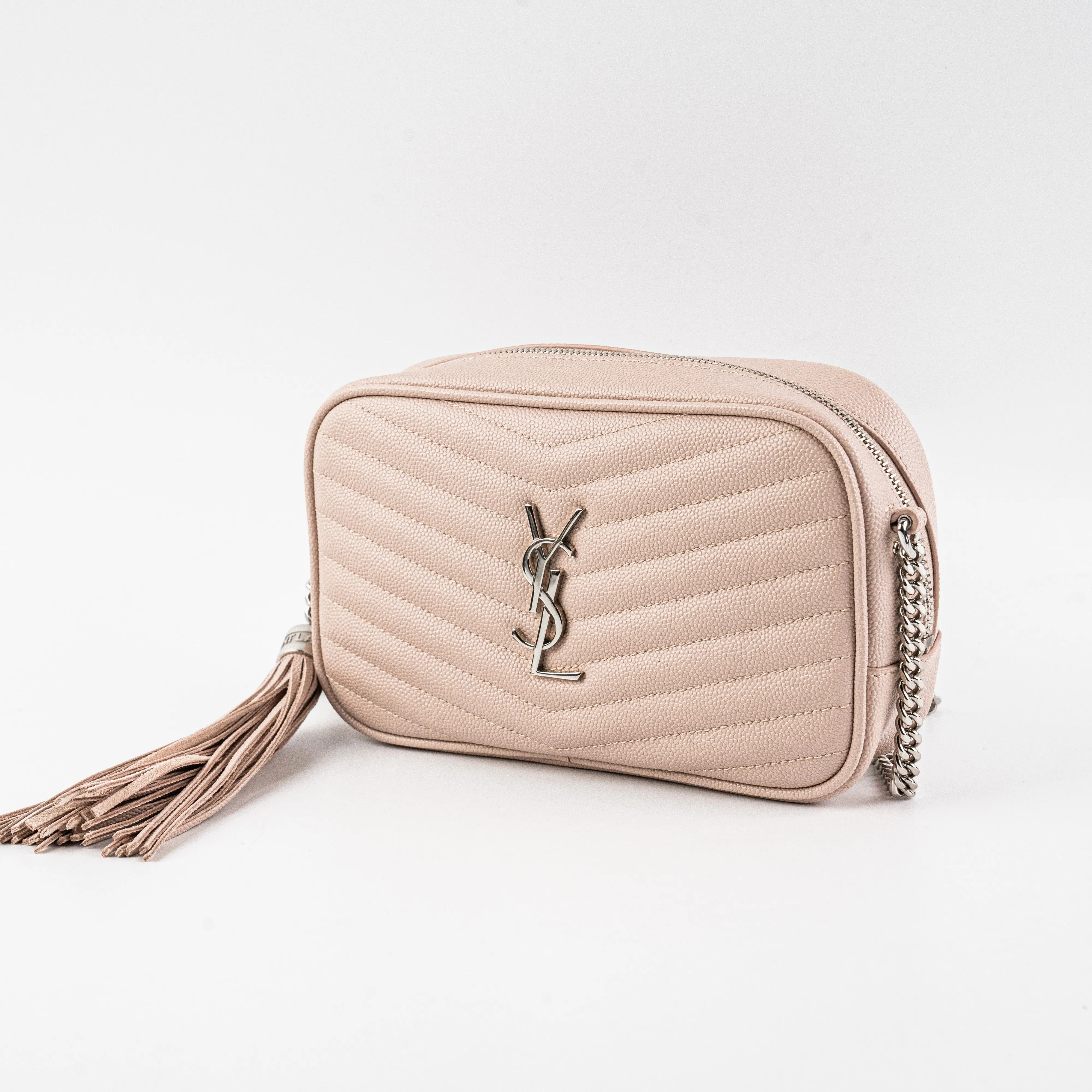 Saint Laurent Mini Lou Camera Pink Crossbody Bag