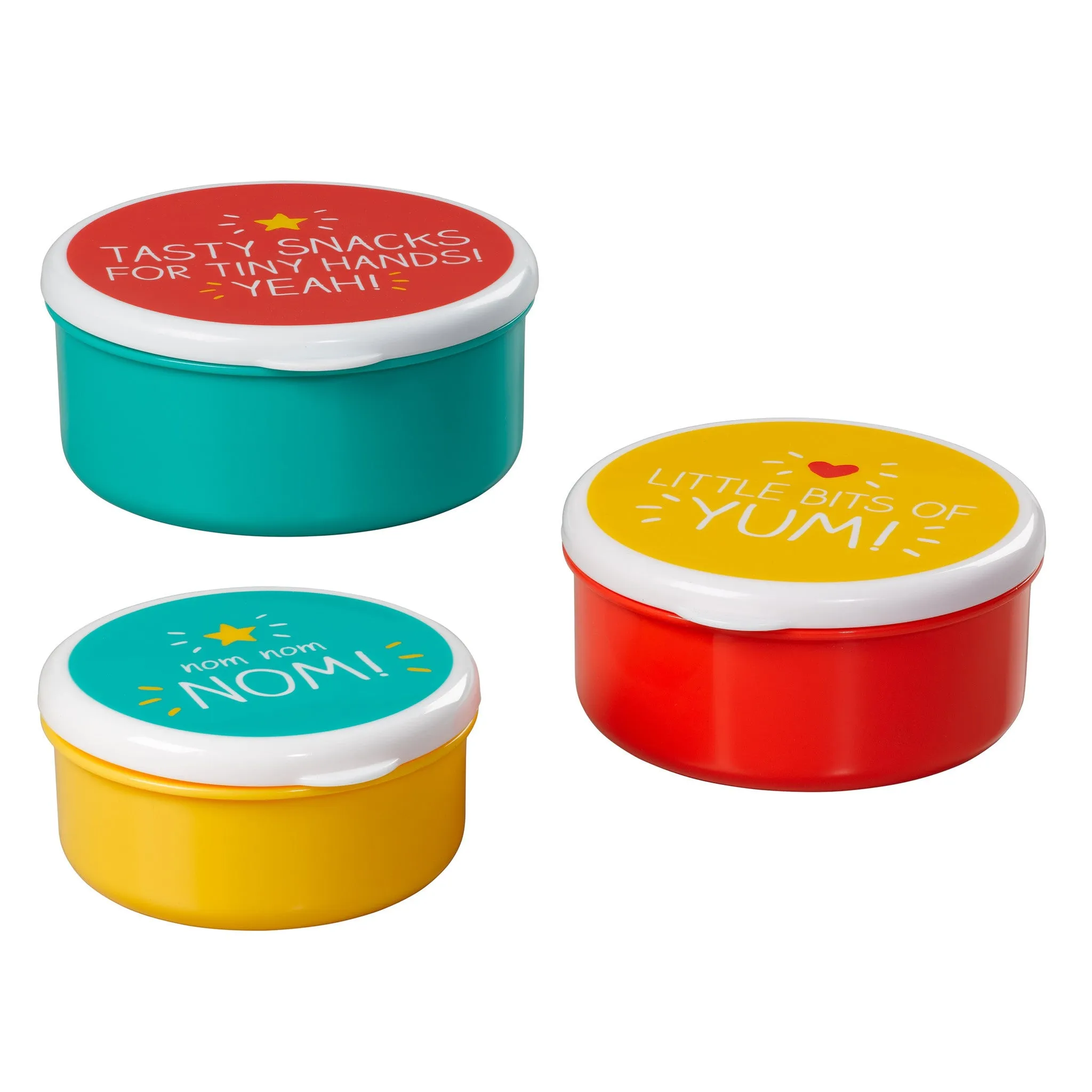 Set of 3 Round Tasty Snack Pots