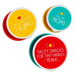Set of 3 Round Tasty Snack Pots