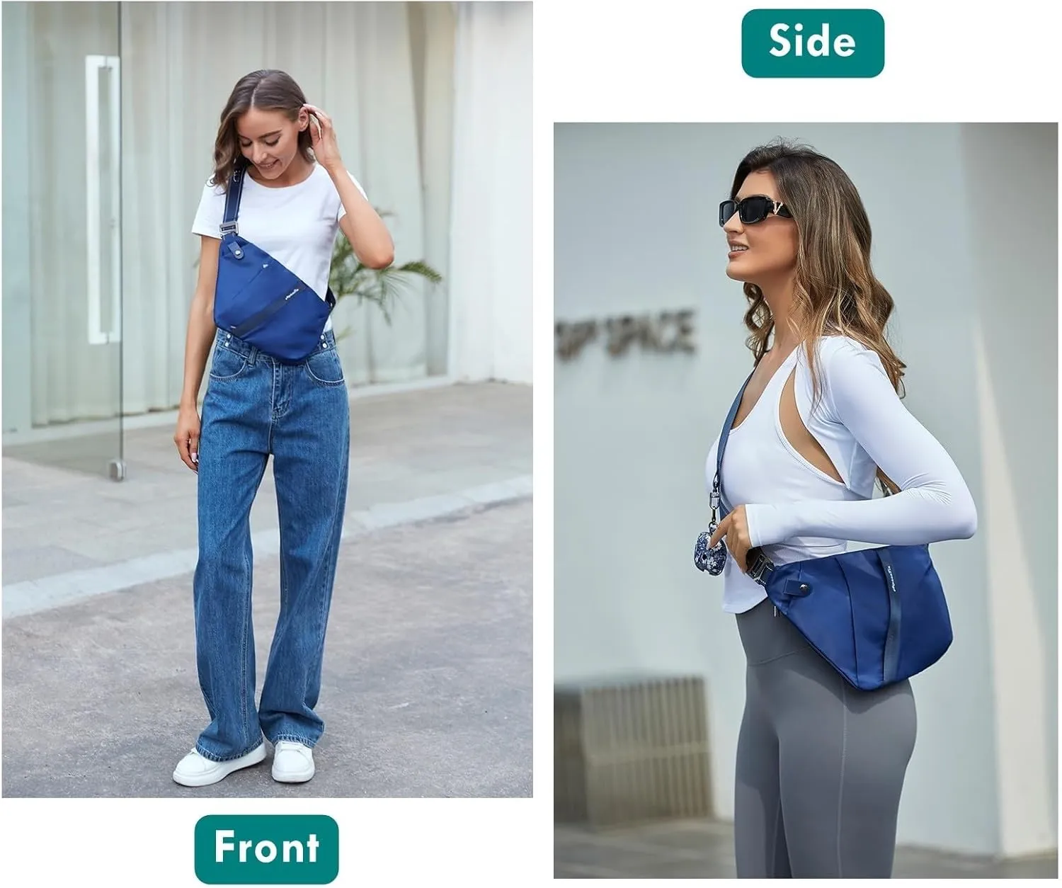 Sling Bag For Men Women Slim Anti-theft Crossbody Shoulder Daypack Lightweight Ergonomics Personal Flex Bag