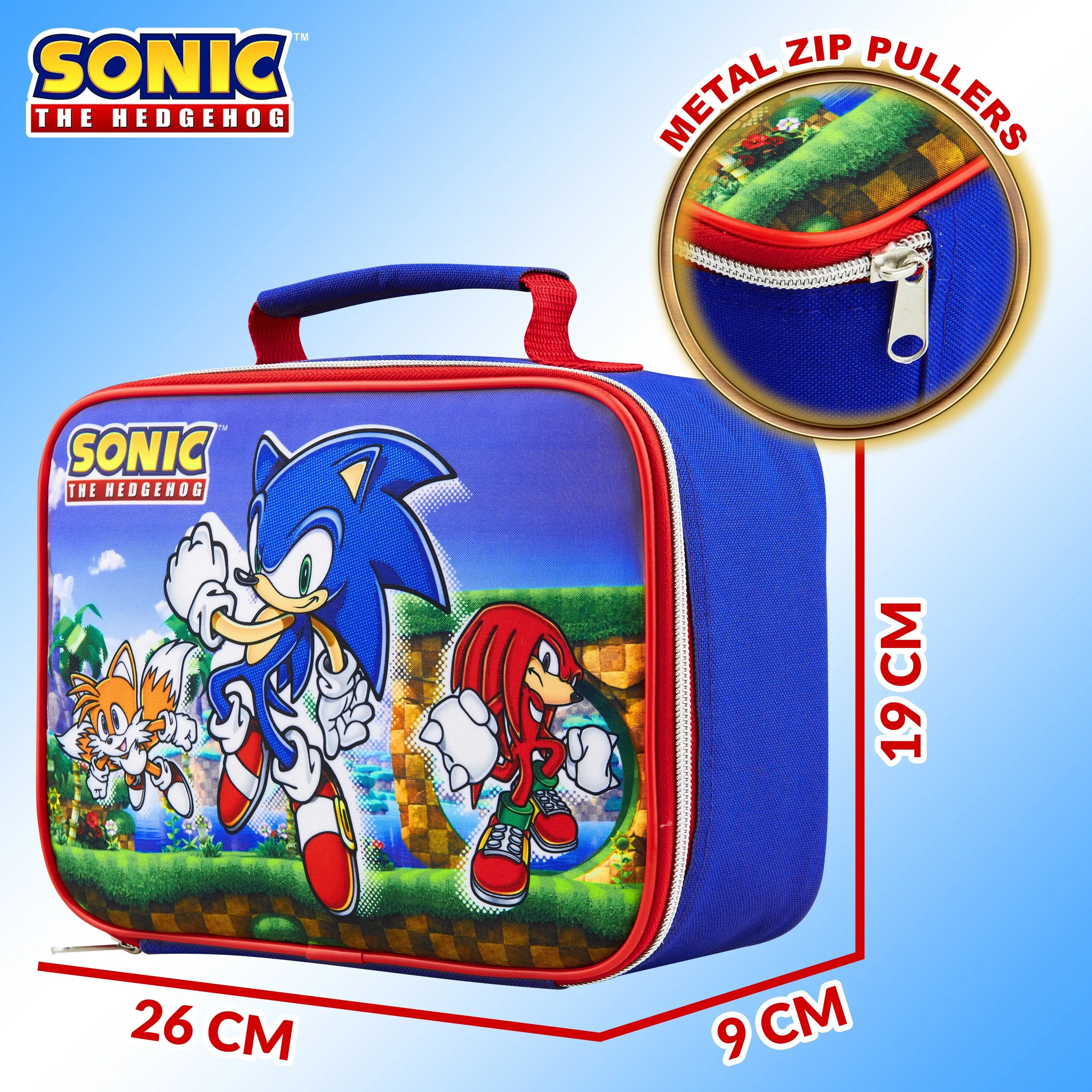 Sonic The Hedgehog Lunch Box, Insulated Lunch Bag for School, Sonic Gifts