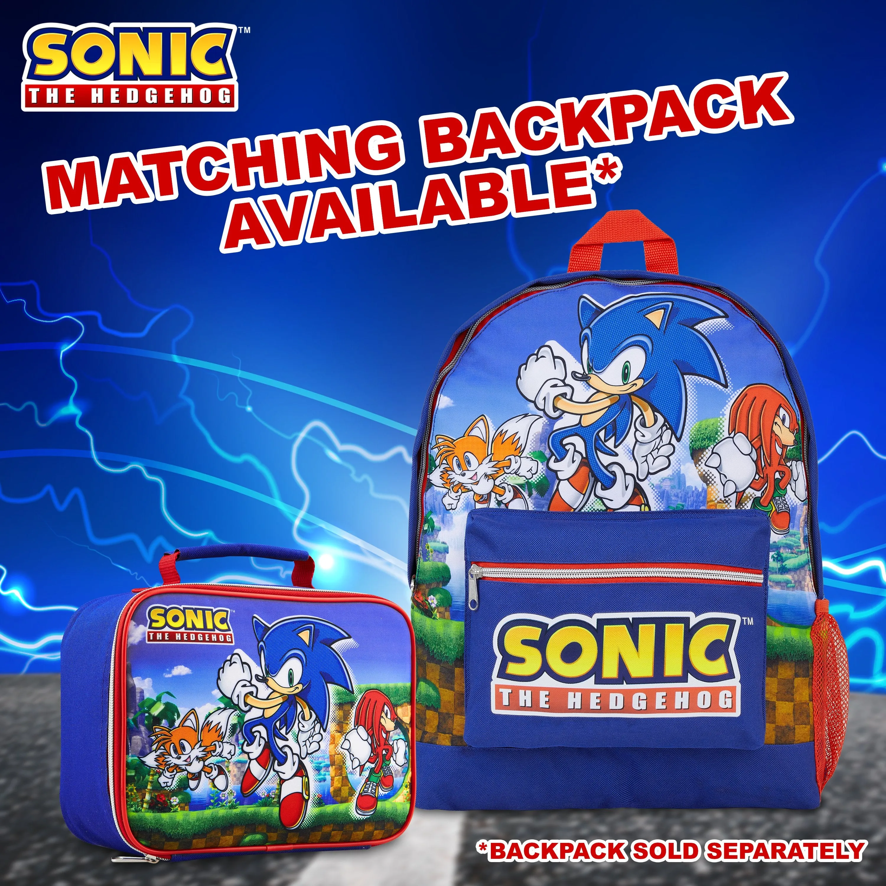 Sonic The Hedgehog Lunch Box, Insulated Lunch Bag for School, Sonic Gifts