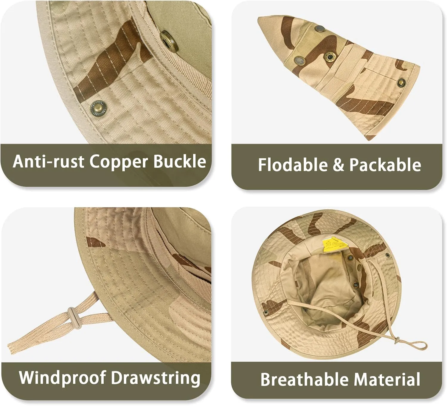 Sun Hats for Men Women Bucket Hat UPF 50  UV Protection Boonie Hat for Safari Fishing Hiking Garden Beach