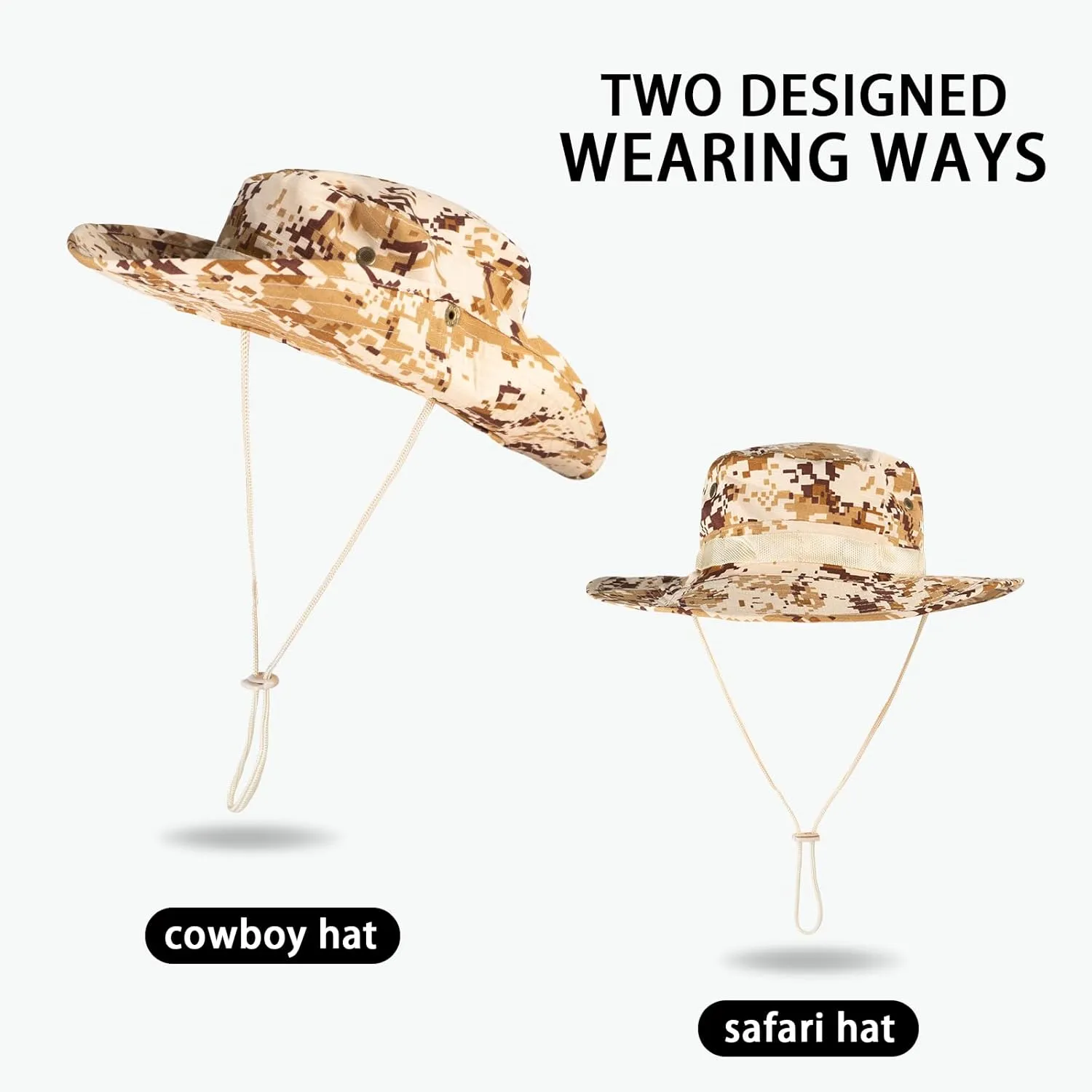 Sun Hats for Men Women Bucket Hat UPF 50  UV Protection Boonie Hat for Safari Fishing Hiking Garden Beach