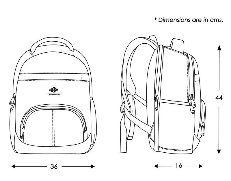 THE CLOWNFISH Fusion Series 25 litres Laptop Backpack for 14 Inch Laptops (Cinnamon)