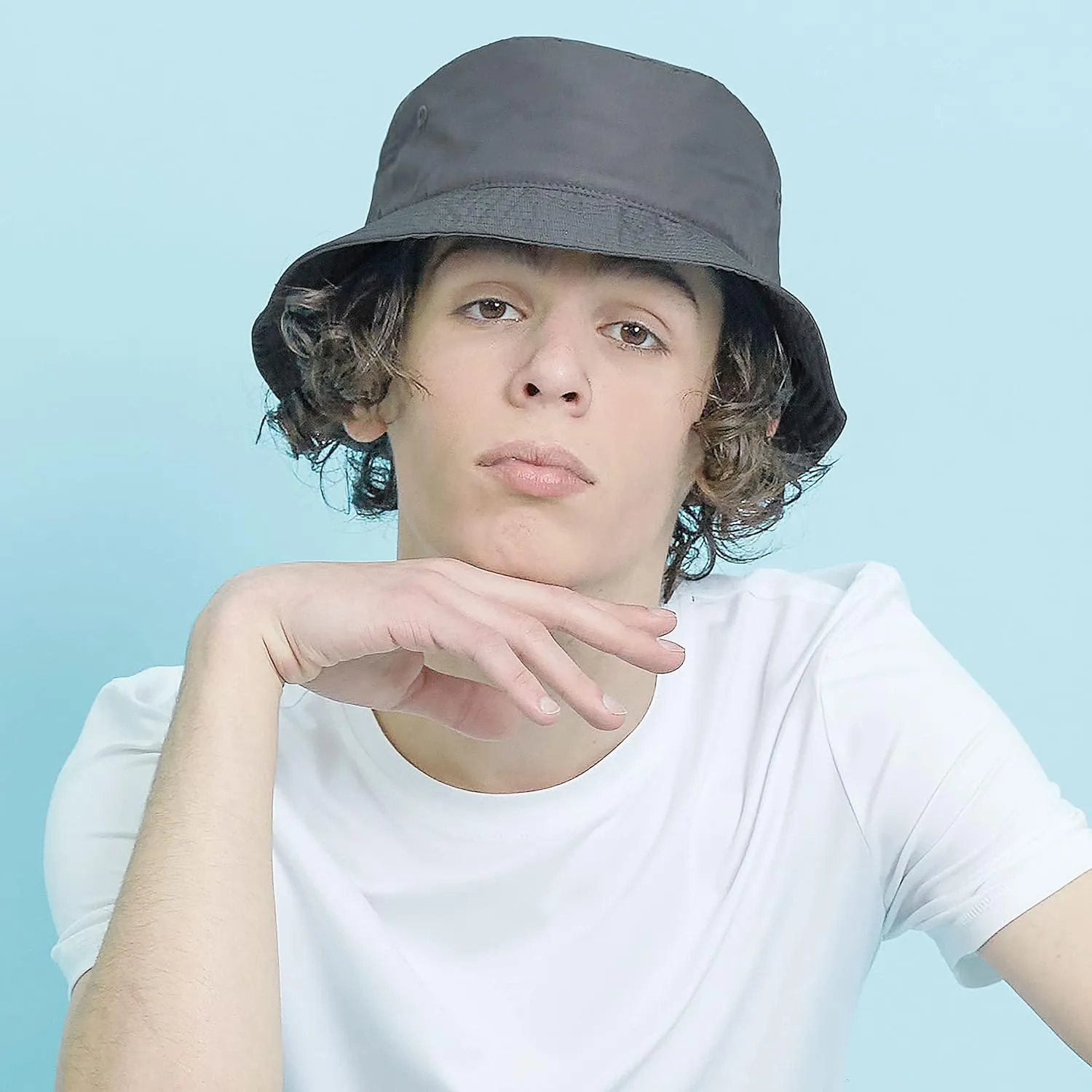 The Hat Depot Lightweight, Quick Dry Polyester Packable Nylon Bucket Sun Hat