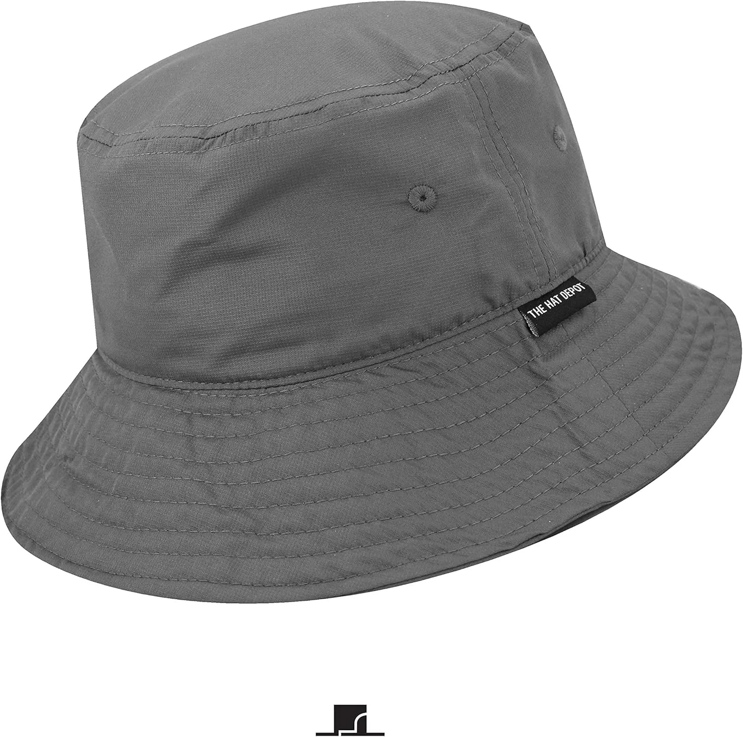The Hat Depot Lightweight, Quick Dry Polyester Packable Nylon Bucket Sun Hat
