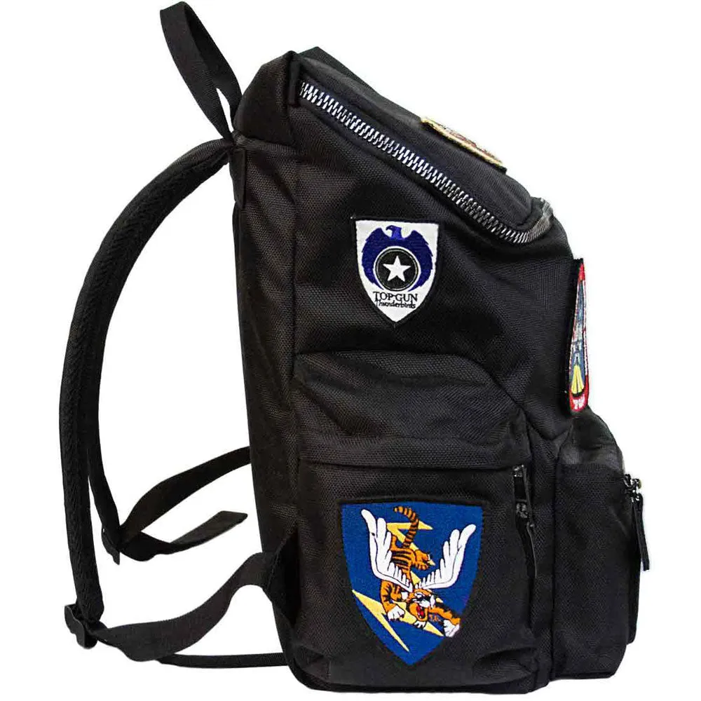 Top Gun Backpack With Patches Black