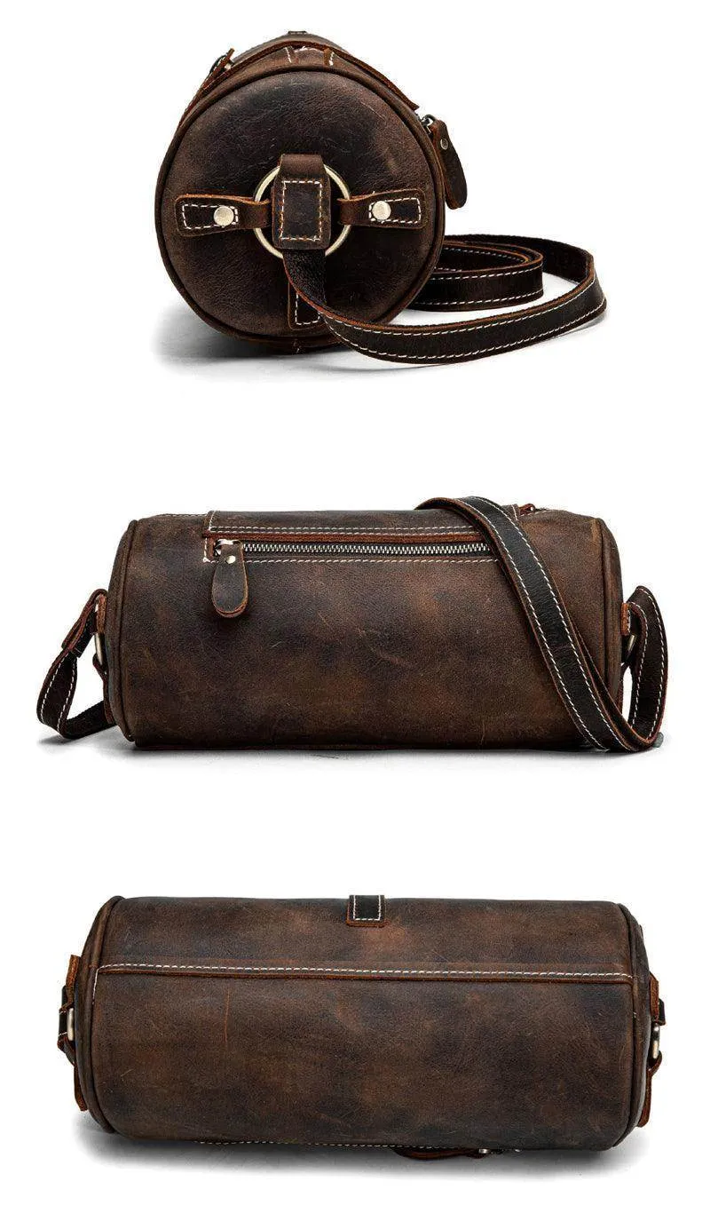 Vintage Leather Crossbody Womens Small Handbag