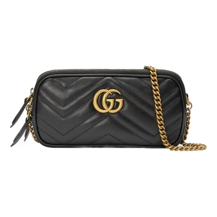 (WMNS) GUCCI GG Marmont Shoulder Bag Mini Black