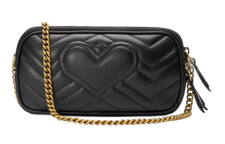 (WMNS) GUCCI GG Marmont Shoulder Bag Mini Black