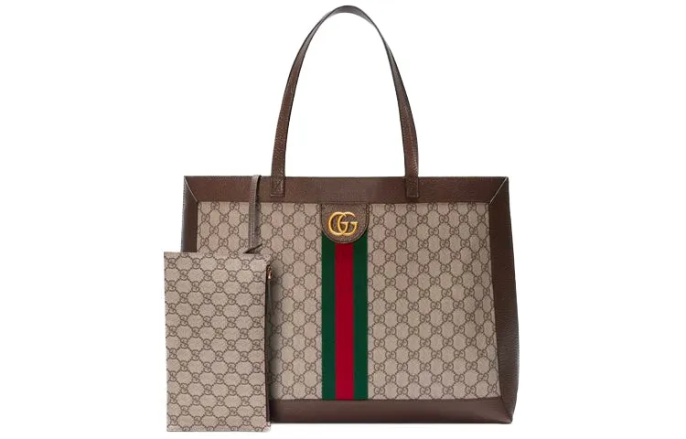 (WMNS) GUCCI Ophidia Series Pattern GGSingle Shoulder Bag Brown 547947-9VE1C-8685