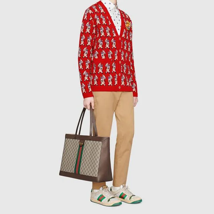 (WMNS) GUCCI Ophidia Series Pattern GGSingle Shoulder Bag Brown 547947-9VE1C-8685