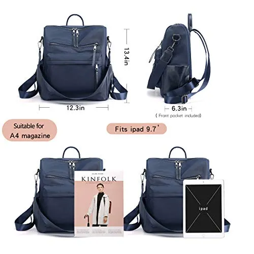 Women's Fashion Backpack Purses Multipurpose Design Convertible Satchel Handbags and Shoulder Bag PU Leather Travel bag