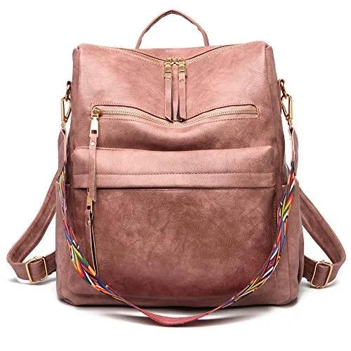 Women's Fashion Backpack Purses Multipurpose Design Convertible Satchel Handbags and Shoulder Bag PU Leather Travel bag