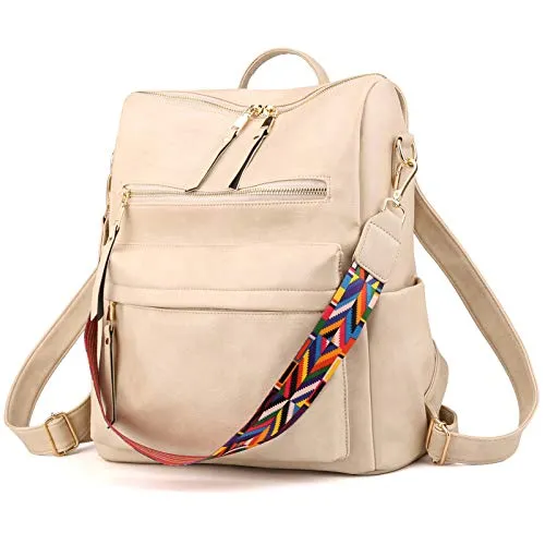 Women's Fashion Backpack Purses Multipurpose Design Convertible Satchel Handbags and Shoulder Bag PU Leather Travel bag