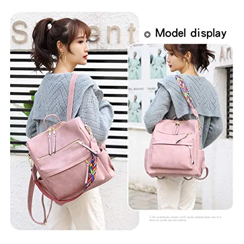 Women's Fashion Backpack Purses Multipurpose Design Convertible Satchel Handbags and Shoulder Bag PU Leather Travel bag