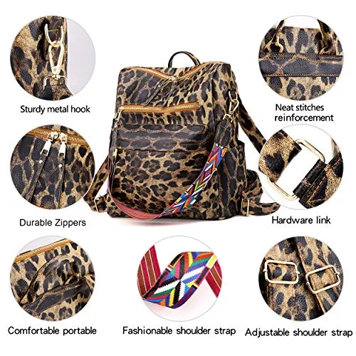 Women's Fashion Backpack Purses Multipurpose Design Convertible Satchel Handbags and Shoulder Bag PU Leather Travel bag