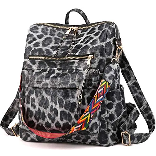 Women's Fashion Backpack Purses Multipurpose Design Convertible Satchel Handbags and Shoulder Bag PU Leather Travel bag