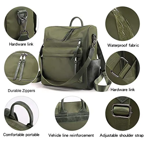 Women's Fashion Backpack Purses Multipurpose Design Convertible Satchel Handbags and Shoulder Bag PU Leather Travel bag