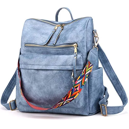 Women's Fashion Backpack Purses Multipurpose Design Convertible Satchel Handbags and Shoulder Bag PU Leather Travel bag