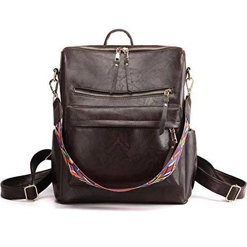 Women's Fashion Backpack Purses Multipurpose Design Convertible Satchel Handbags and Shoulder Bag PU Leather Travel bag