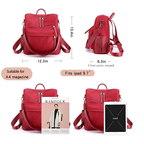 Women's Fashion Backpack Purses Multipurpose Design Convertible Satchel Handbags and Shoulder Bag PU Leather Travel bag