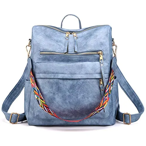 Women's Fashion Backpack Purses Multipurpose Design Convertible Satchel Handbags and Shoulder Bag PU Leather Travel bag