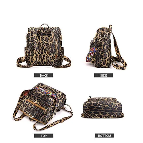 Women's Fashion Backpack Purses Multipurpose Design Convertible Satchel Handbags and Shoulder Bag PU Leather Travel bag