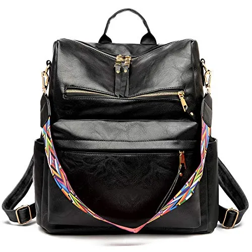 Women's Fashion Backpack Purses Multipurpose Design Convertible Satchel Handbags and Shoulder Bag PU Leather Travel bag