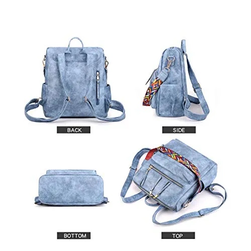 Women's Fashion Backpack Purses Multipurpose Design Convertible Satchel Handbags and Shoulder Bag PU Leather Travel bag