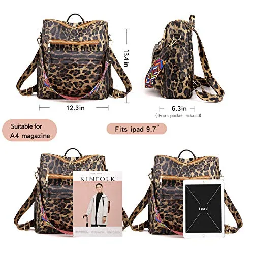 Women's Fashion Backpack Purses Multipurpose Design Convertible Satchel Handbags and Shoulder Bag PU Leather Travel bag