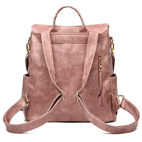 Women's Fashion Backpack Purses Multipurpose Design Convertible Satchel Handbags and Shoulder Bag PU Leather Travel bag