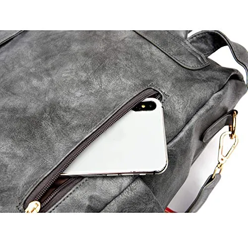 Women's Fashion Backpack Purses Multipurpose Design Convertible Satchel Handbags and Shoulder Bag PU Leather Travel bag