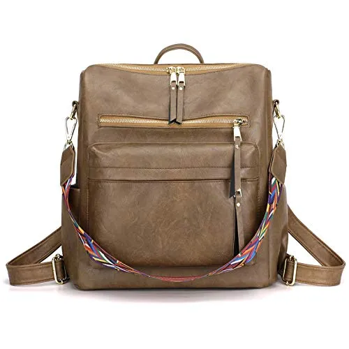 Women's Fashion Backpack Purses Multipurpose Design Convertible Satchel Handbags and Shoulder Bag PU Leather Travel bag