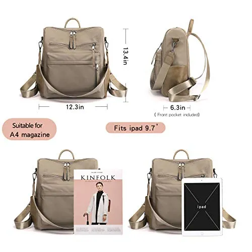 Women's Fashion Backpack Purses Multipurpose Design Convertible Satchel Handbags and Shoulder Bag PU Leather Travel bag